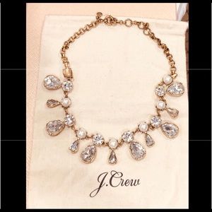 J. Crew Jewelry - J Crew pearl & rhinestone statement necklace J. Crew Jewelry - J Crew pearl & rhinestone statement necklace